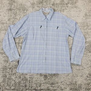 Aero Tech Designs Cycling Shirt Mens XL Blue Cyclewear Button Up  Plaid Vented